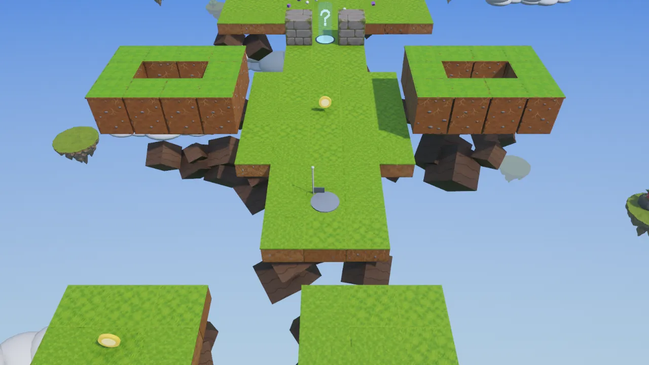 Antes: islas hechas de bloques cuadrados.
